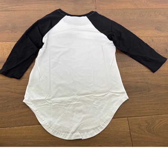 ModCloth They/Them Pride Retro White Black Raglan 3/4 Sleeve Tee Size XS NWT - Picture 2 of 9